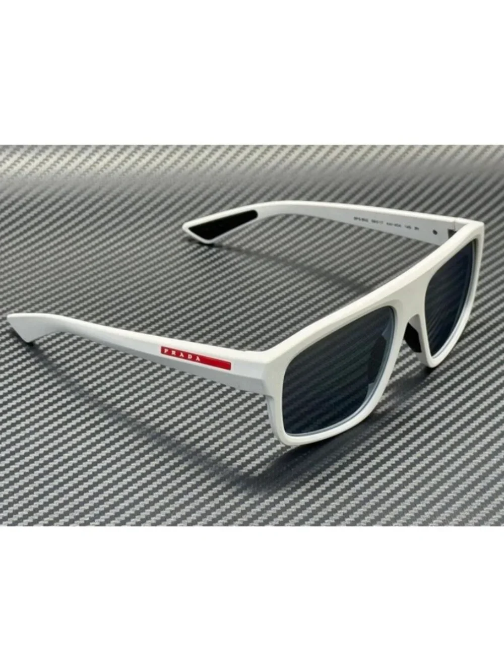 New PRADA LINEA ROSSA Men Matte White Sunglasses 59-17-145